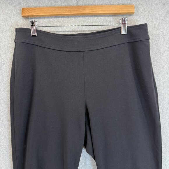 SoCa by St John Womens Black Pants Cropped Capri Trousers Side Zip Size 10 - Picture 3 of 13